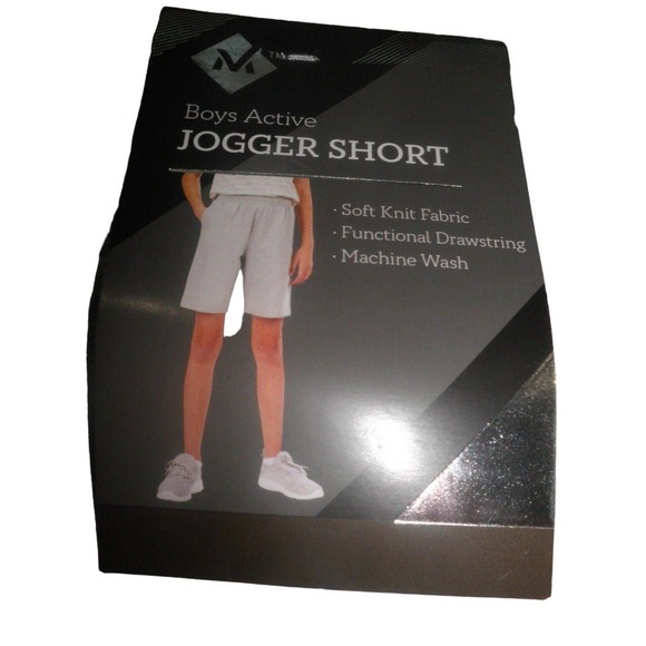 Big Kids Boys (Sz 8) Active Jogger Shorts, Gray, Rayon / Nyon / Spandex - Picture 4 of 4